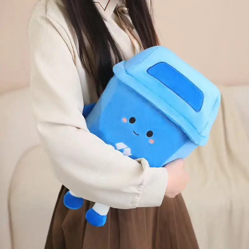 Dark Blue Garbage Can Plush