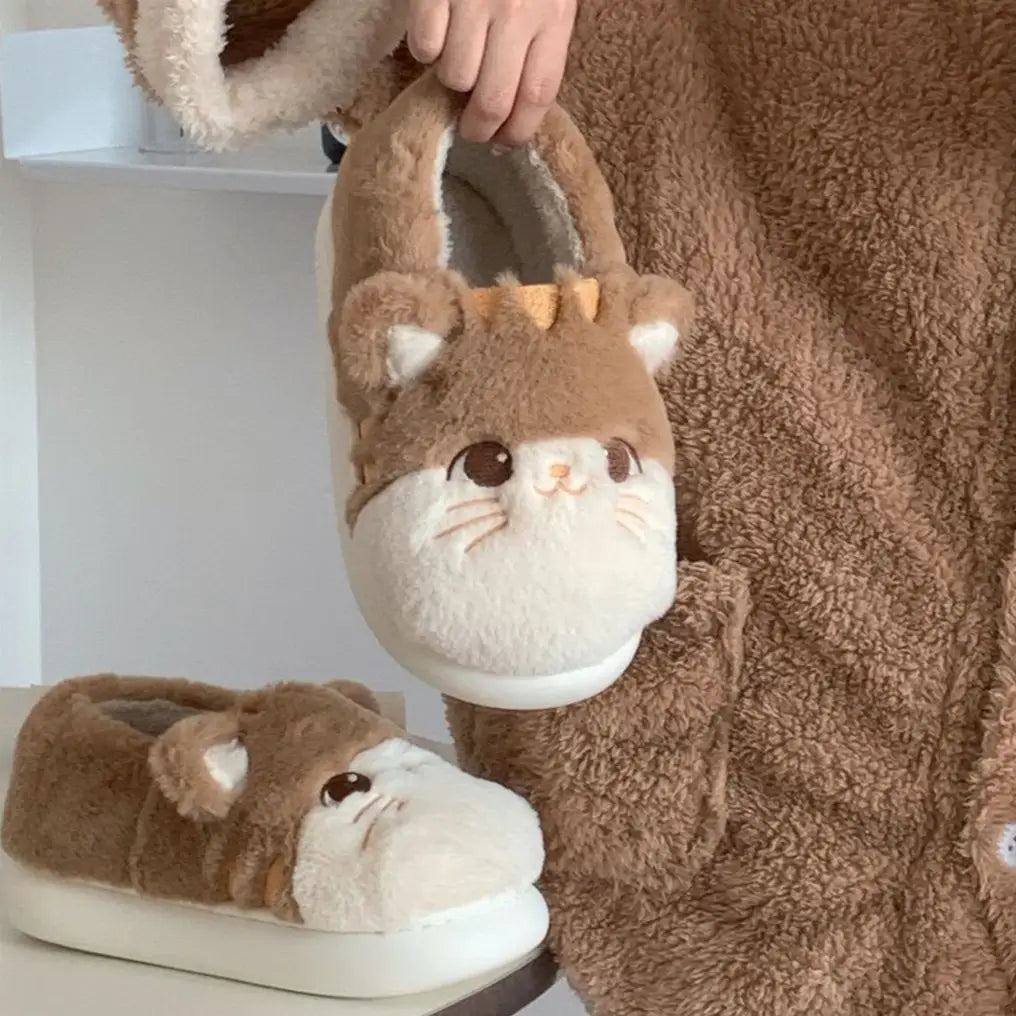 Cozy Smiley Kitty Kawaii Slippers