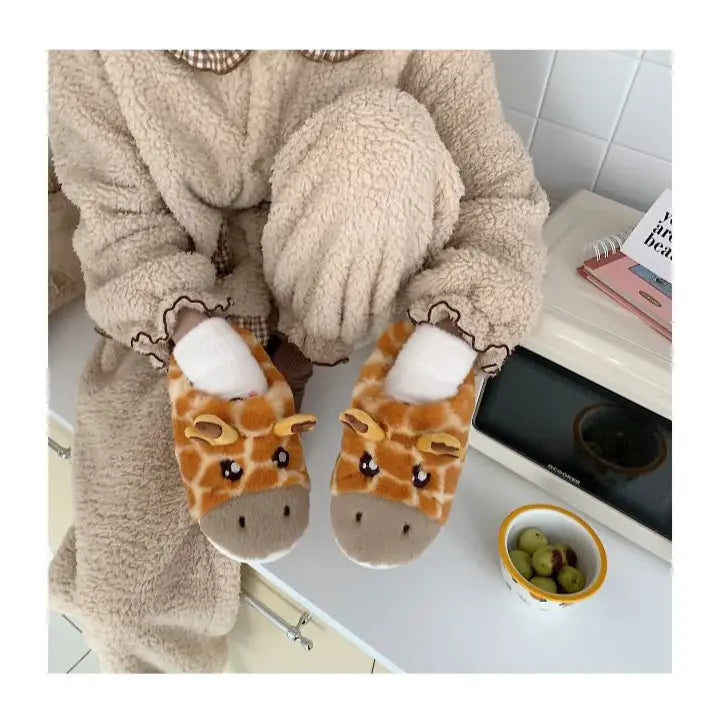 Cute Face Giraffe Kawaii Slippers