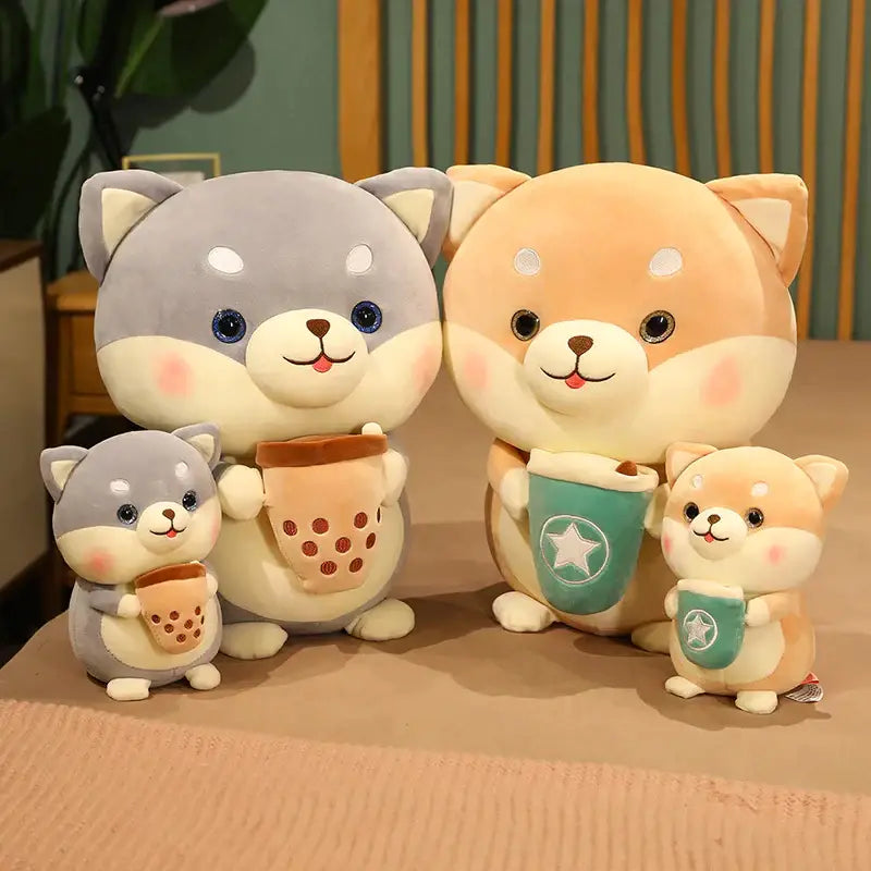 Blonde Shiba Inu Bubble Tea Plushie