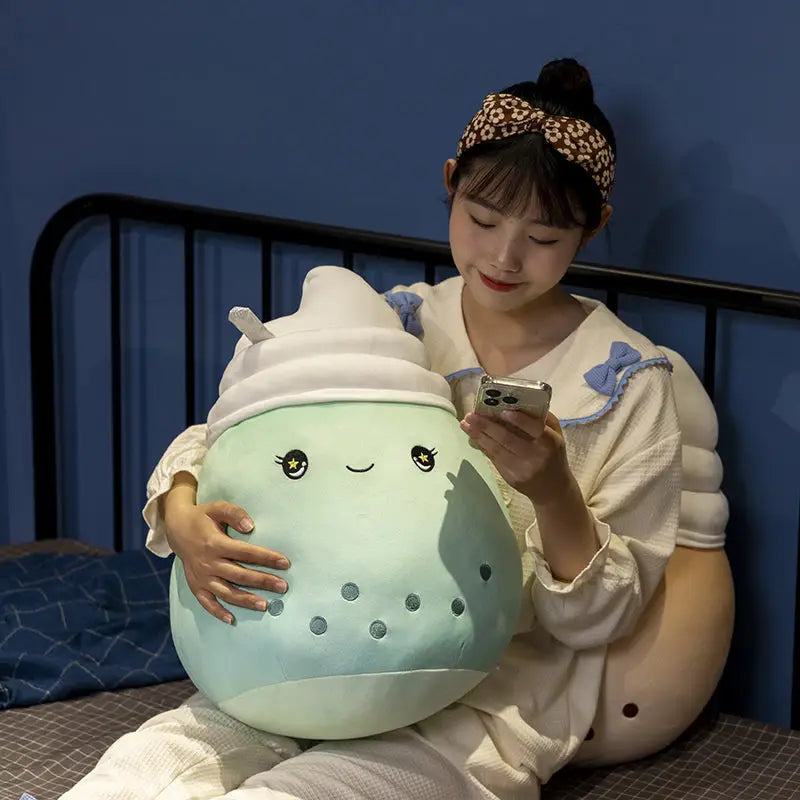 Pink Ice Cream Bubble Tea Plushie