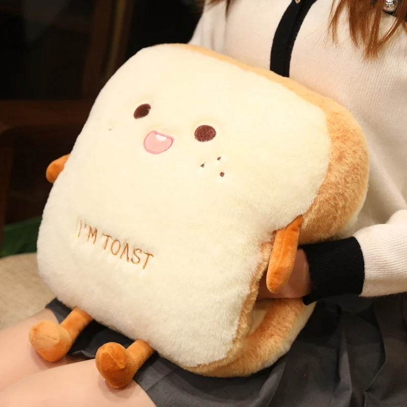 Happy Toast Plush Pillow