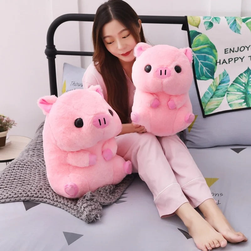 Fluffy Pink Pig Plush