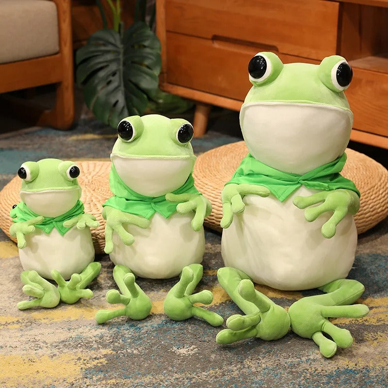 Green Hooded Frog Plush