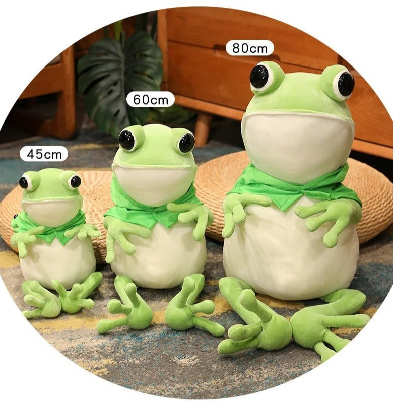 Green Hooded Frog Plush