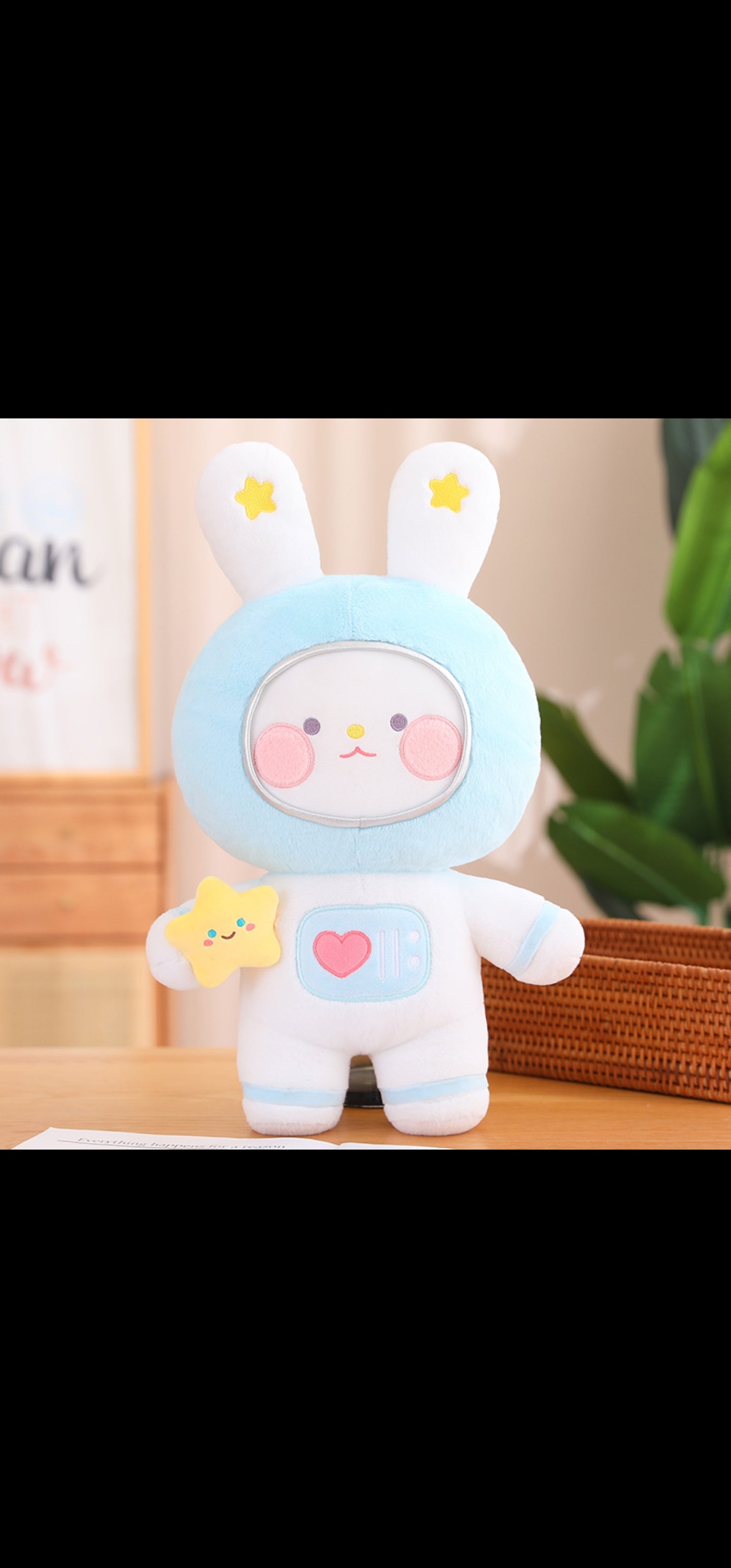 Kawaii Blue Astronaut Bunny Plush