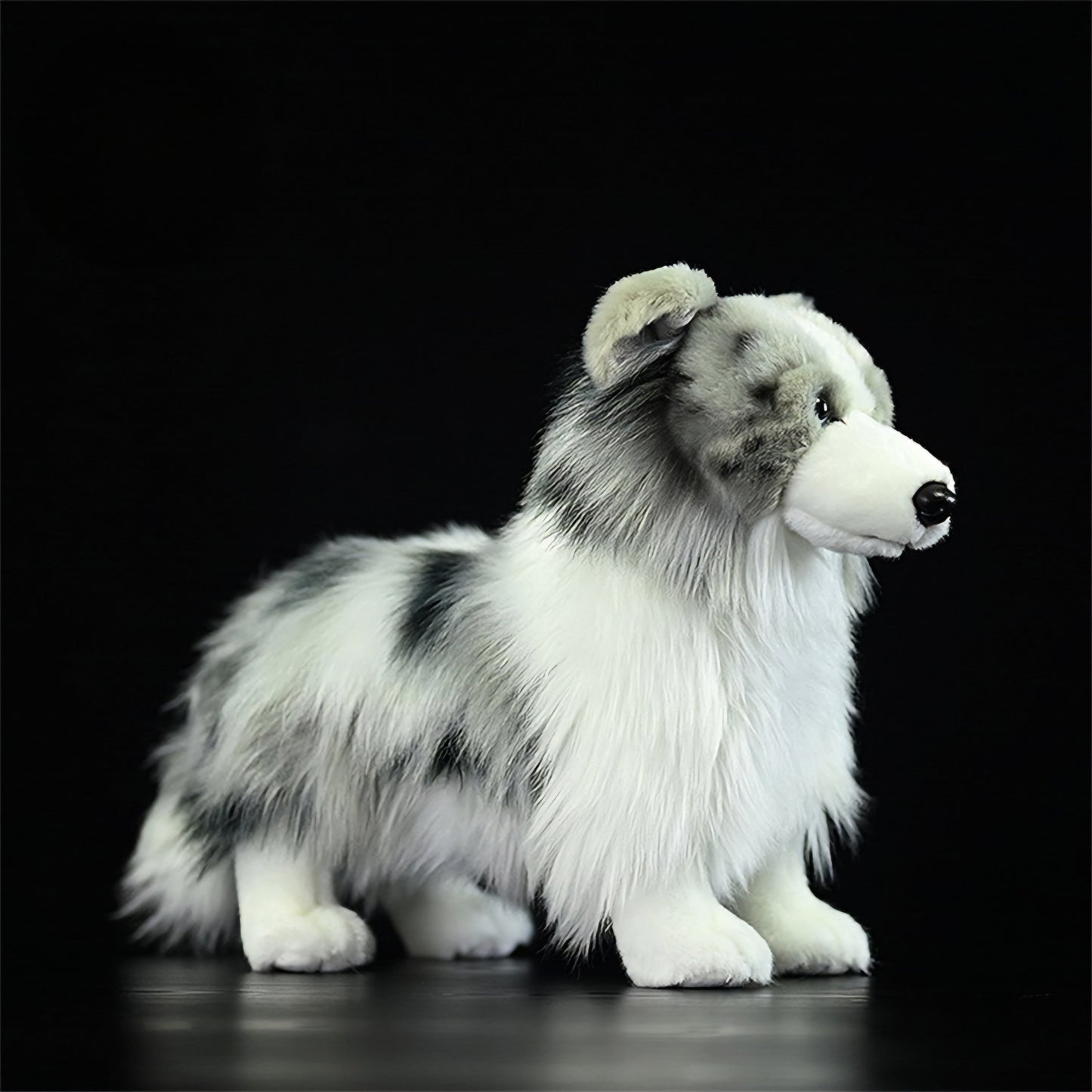 Realistic Brown Border Collie Plush