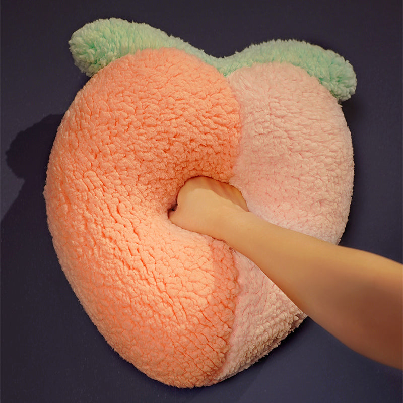 Fuzzy Peach Pillow Plush
