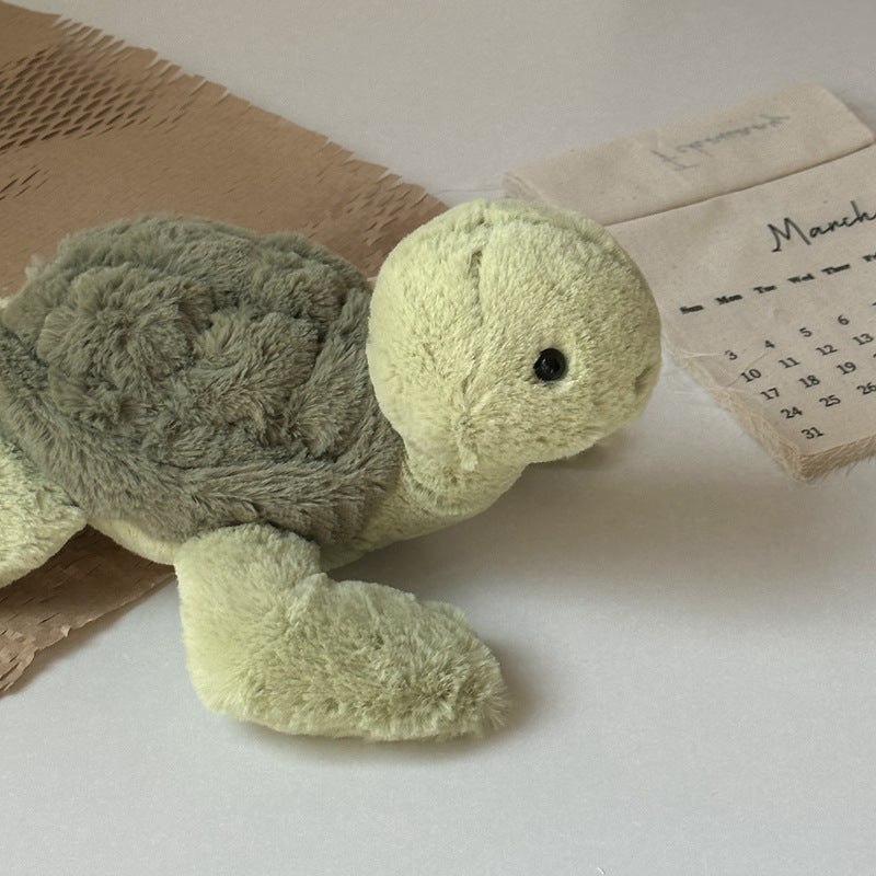 Fuzzy Green Baby Turtle Plush
