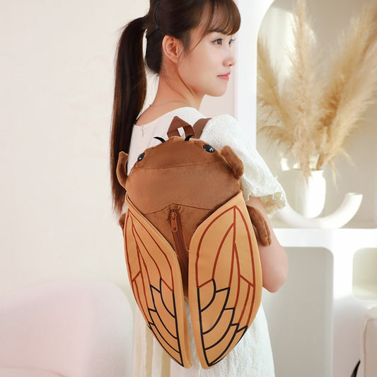 Brown Cicada Bug Backpack Plush