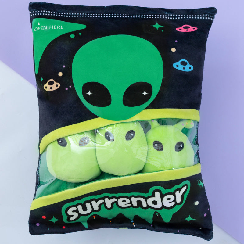 Green Alien Stuffed Bag