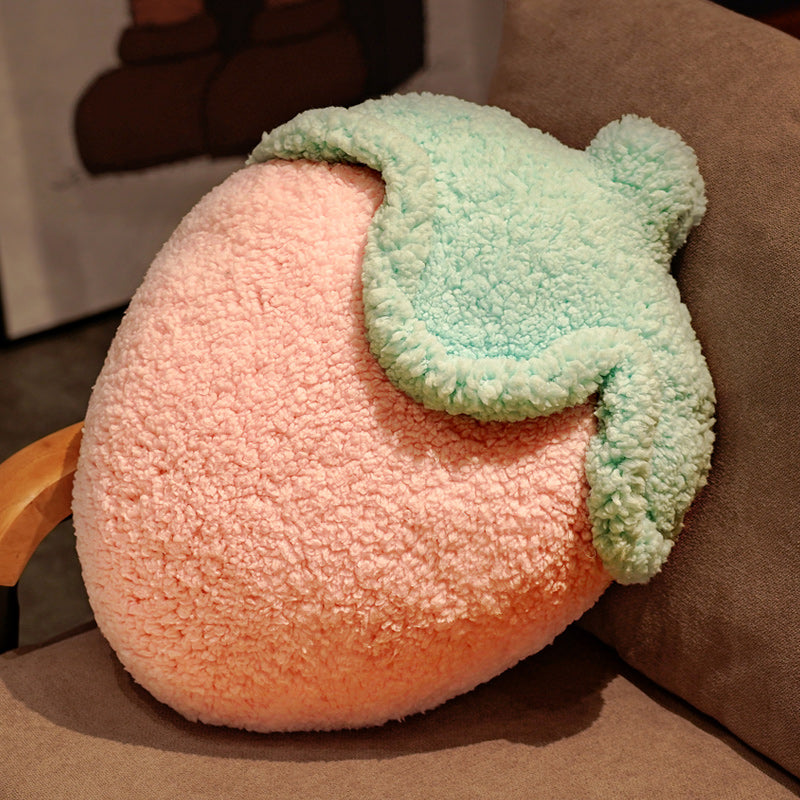 Fuzzy Strawberry Pillow Plush