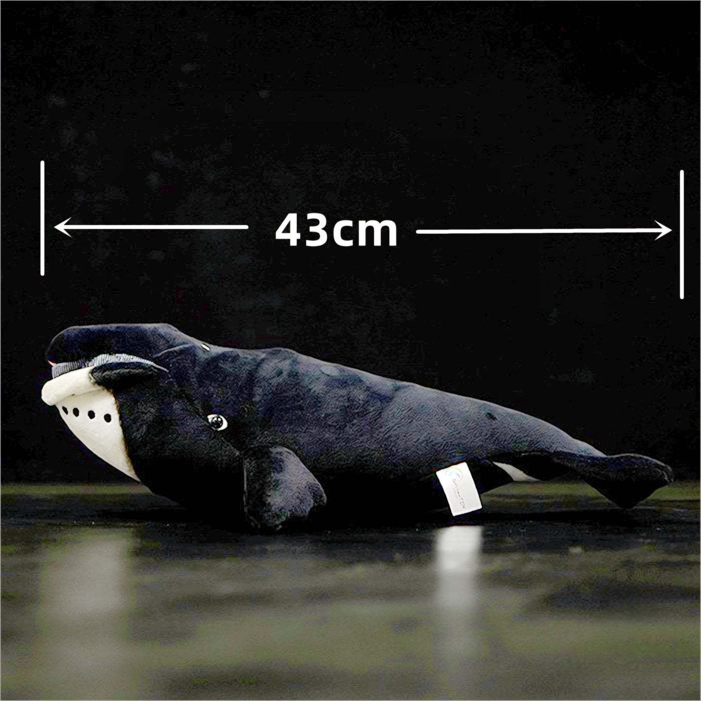 Realistic Bowhead Whale Plush