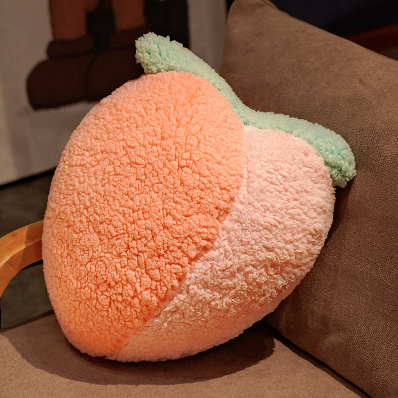 Fuzzy Peach Pillow Plush