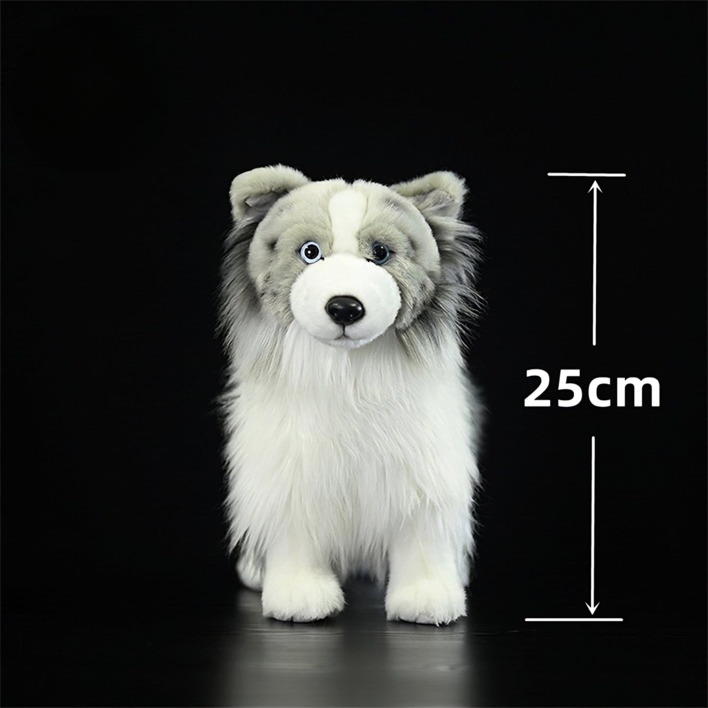 Realistic Brown Border Collie Plush