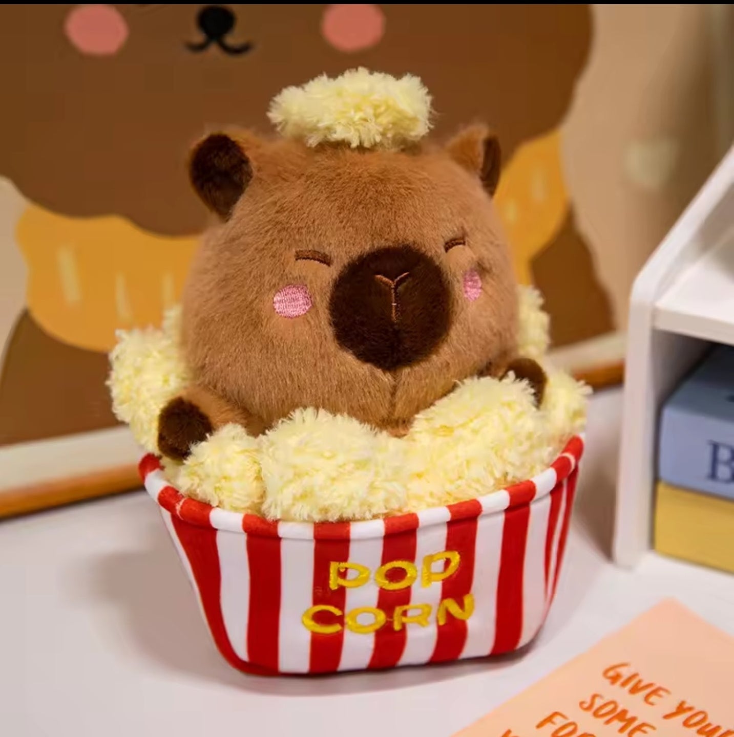 Popcorn Box Capybara Plush