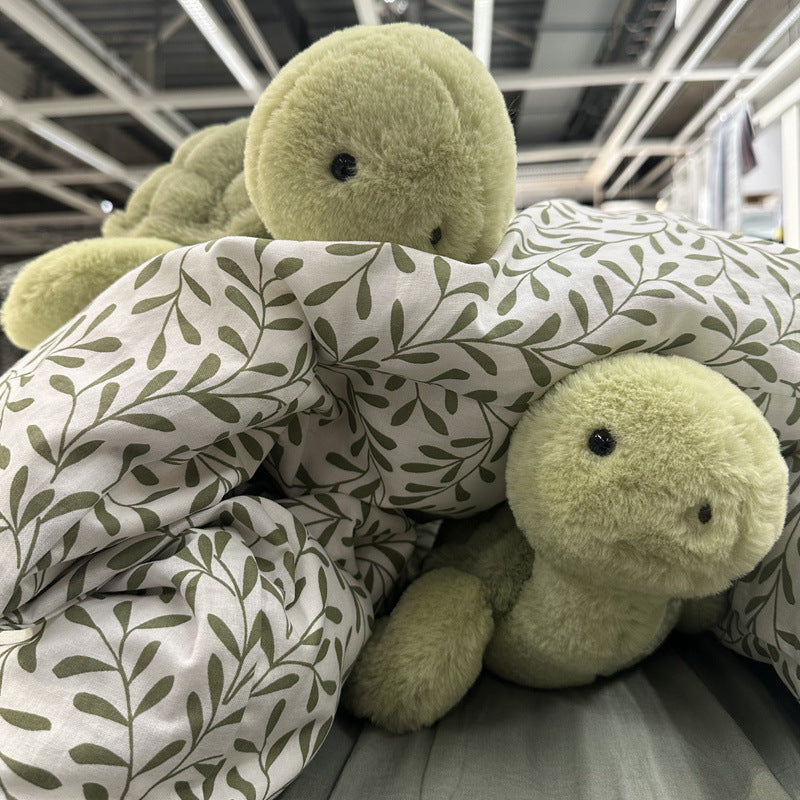 Fuzzy Green Baby Turtle Plush
