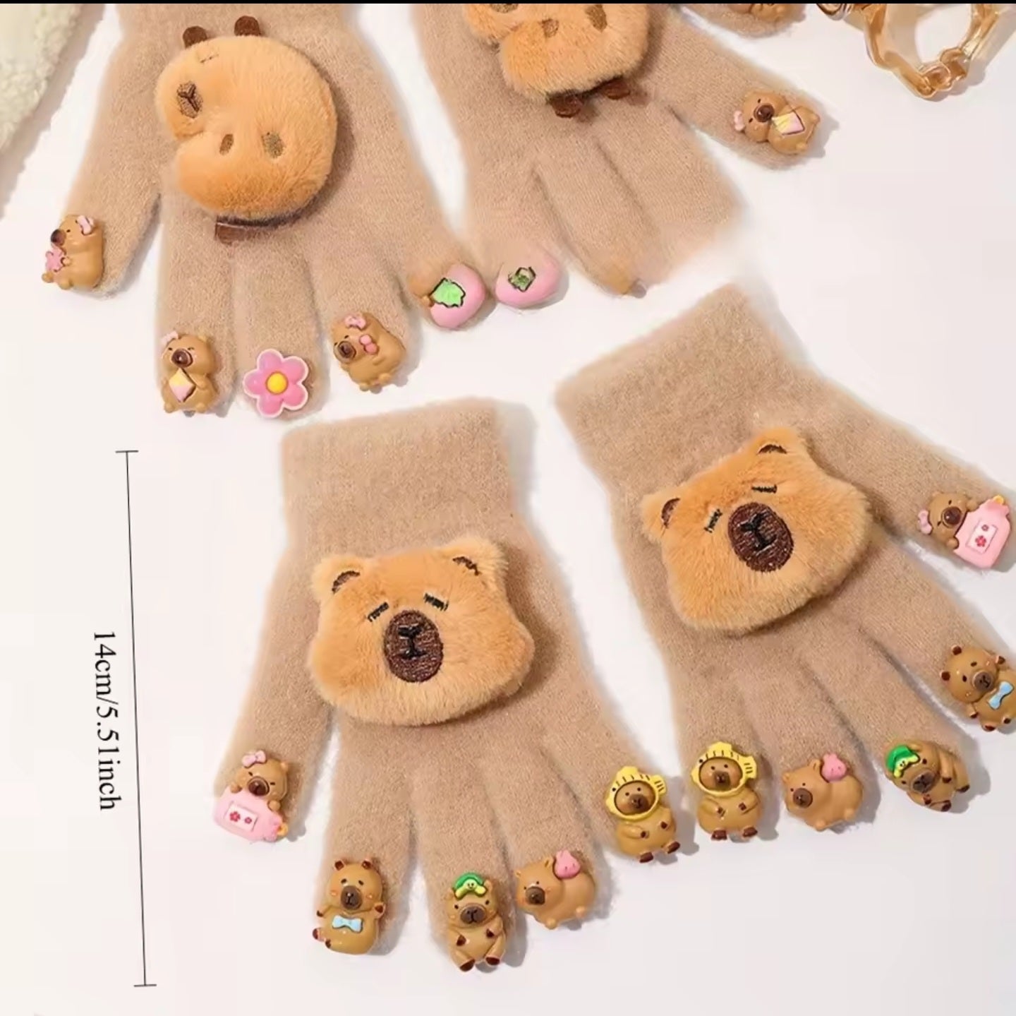 Cute Soft Capybara Gloves
