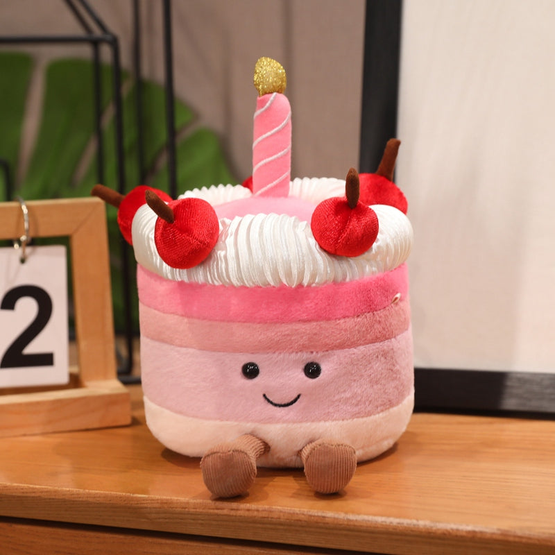Cherry Birthday Cake Plush