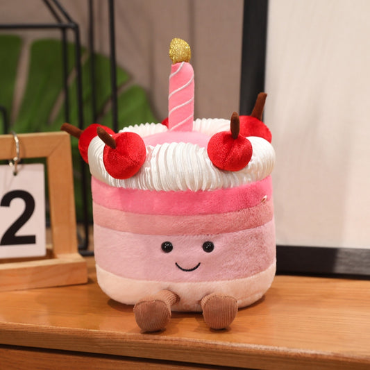 Cherry Birthday Cake Plush