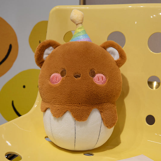 Cute Teddy Bear Cake Plush