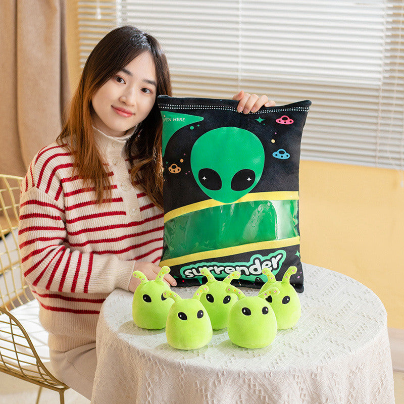 Green Alien Stuffed Bag