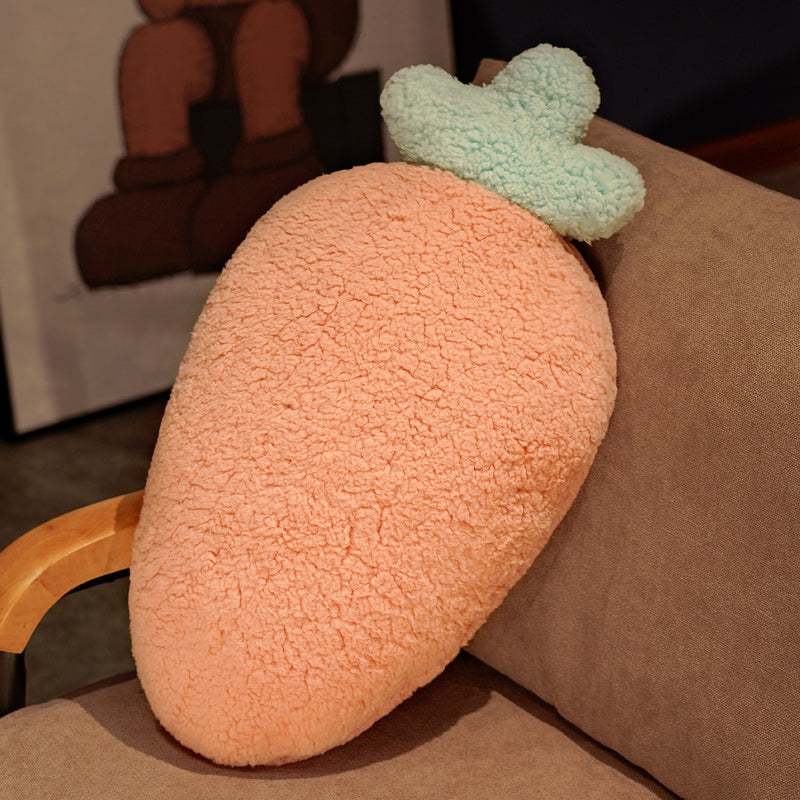 Fuzzy Carrot Pillow Plush