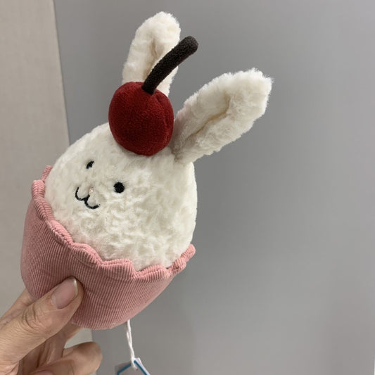 Bunny Cupcake Cherry Plush