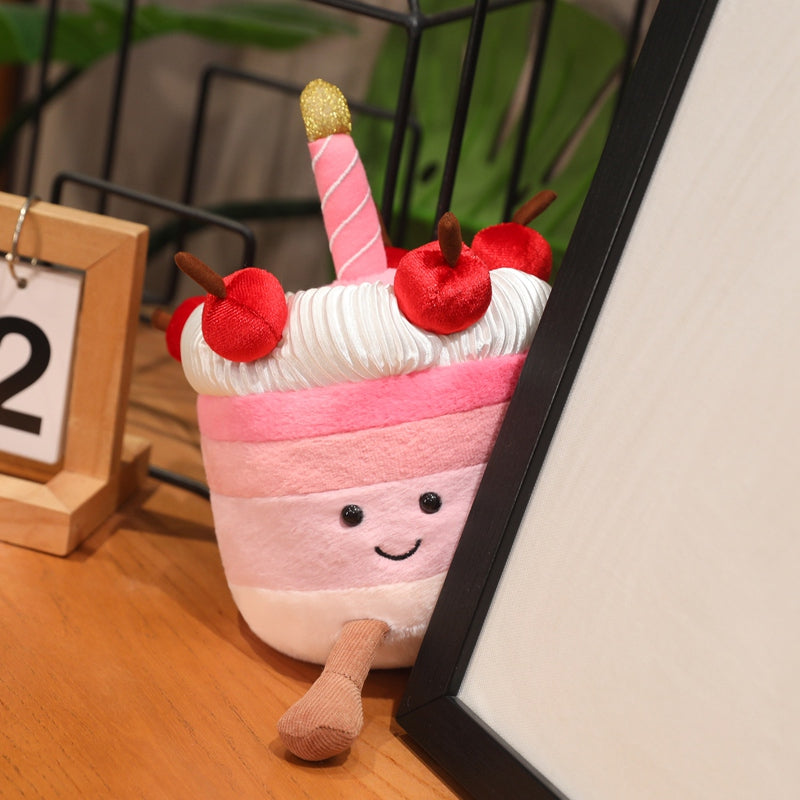 Cherry Birthday Cake Plush