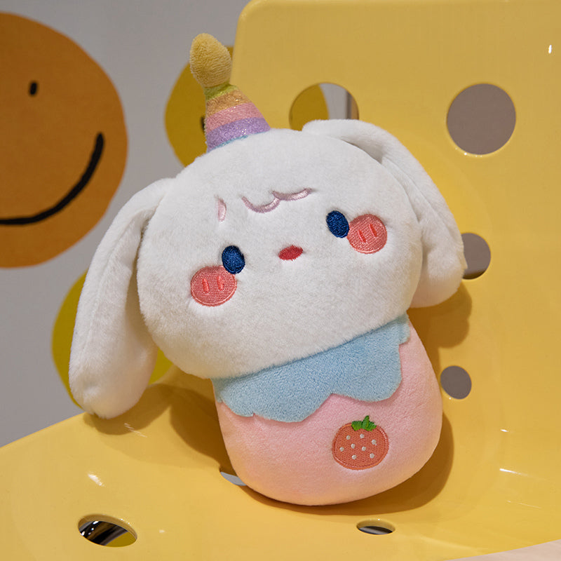 Kawaii Rabbit Birthday Cake Plush