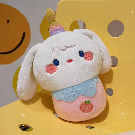 Kawaii Rabbit Birthday Cake Plush