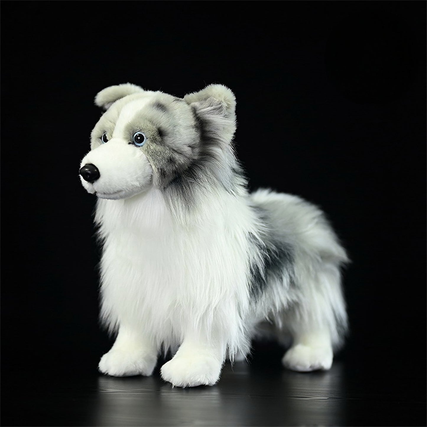 Realistic Brown Border Collie Plush