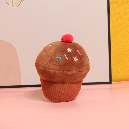 Cute Chocolate Cupcake Plush