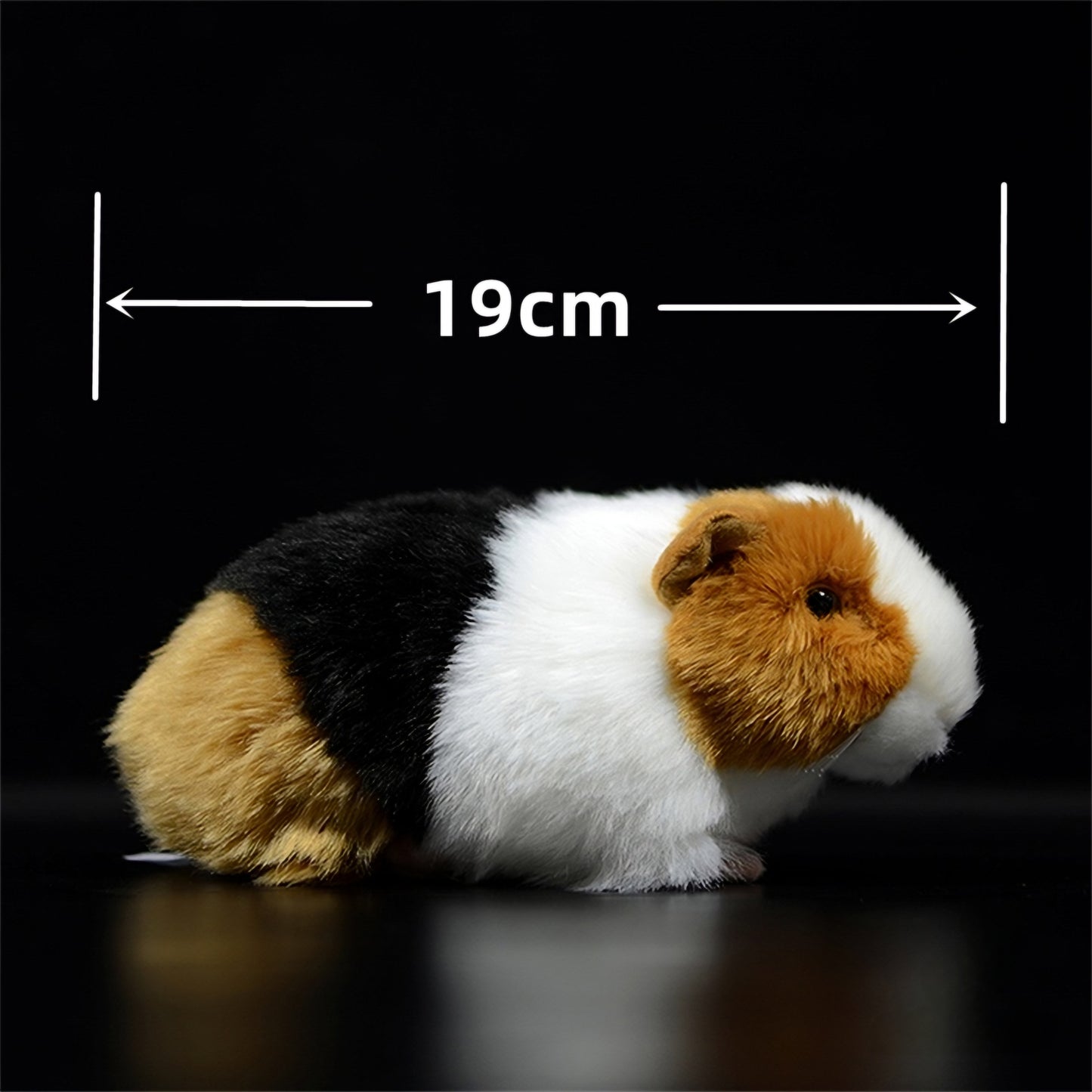 Realistic Tricolour Guinea Pig Plush