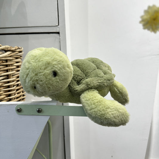 Fuzzy Green Baby Turtle Plush